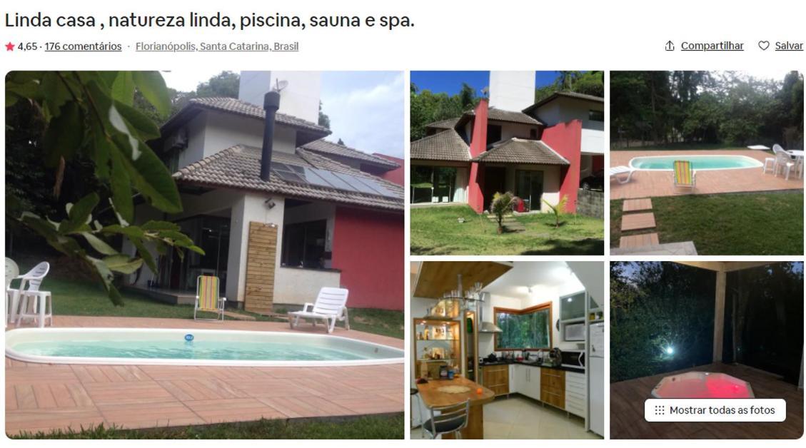 Linda Casa , Natureza Linda, Piscina, Sauna, Spa E Wifi Флоріанополіс Екстер'єр фото